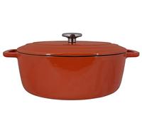 Cosy & Trendy Cocotte ovale en Fonte émaillée " FONTESTIC" 6,3L-Rouille-31x24xH12 cm