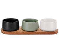 Cosy & Trendy Dela Set Apero 4Pièces - Plateau De ServIce 32X10,5Cm + 3X Bol D9,5X5,5Cm, Multicouleur