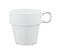 Cosy & Trendy Everyday White Melkbeker Met Oor d8xh8.2cm (Set Van 6)
