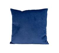 Cosy&Trendy Home Cosy & Trendy 189944 Coussin Cross-Bleu NUIT-40X40X6 cm-Velour, 40X40X6 cm