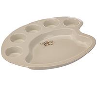 Cosy & Trendy HP1367 Plat Palette Peintre Céramique, Blanc, 30 x 24 x 3 cm