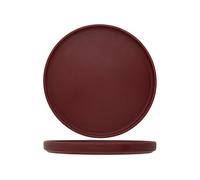 Cosy & Trendy Lot 6 Assiettes à dessert en Grès Tower, Framboise, D21 xH 2 cm-Empilable