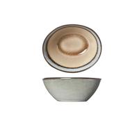 Cosy & Trendy Lot de 12 Bols Ovales en Céramique, Castor, 10.5X8.5Xh4.2 Cm, Multicouleur