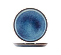 Cosy & Trendy Lot de 4 Assiettes dessert en Grès Jade, Indigo,D22,5Xh2,5 cm