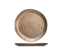 Cosy & Trendy Lot de 4 Copernico Assiette Plate D26Cm, Bronze/Doré