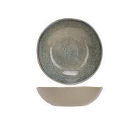 Cosy & Trendy Lot de 6 Assiettes Creuses en Grès Oona Sand, vert, D19Xh5,5 cm