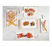 COSY TRENDY Terrazzo Tray 29x17cm Blanc Rectangle