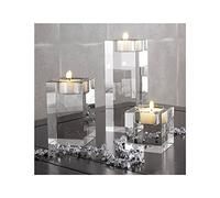 Cosy YcY K9 Bougeoir en cristal pour bougie chauffe-plat - décoration pour mariage, anniversaire, Noël, bar, soirées, Cristal, Hight of 6+8+12CM
