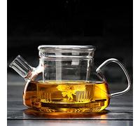 Cosy YcY - Théière en verre borosilicate avec infuseur à thé, théière ou cafetière en verre résistant à la chaleur, 600 ml, Verre borosilicate, Glass Nordic Pot 600ml/21oz