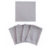 CosyAurora Serviettes en Tissu Carrées en Coton Doux, Serviettes Lavables, Lot de 4, Taille 45x45cm, Décoration de Table pour Dîner, Mariage ou Fête-Gris Clair