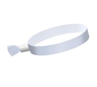 CosyCaya Lot de 100 bracelets colorés en tissu pour événements, pour bracelet de concert léger (blanc)