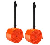 CosyCaya Lot de 2 chambres à air ultra légères en TPU pour vélo 700 x 18-32C, longueur du tube du pneu de vélo de route, longueur 65 mm, tube super léger français