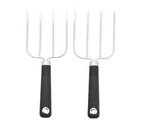 CosyCaya Lot de 2 fourchettes à viande, à rôtir de volaille, fourchettes à poulet avec poignée résistante, fourchettes à dinde, pour barbecue et Thanksgiving