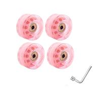 CosyCaya Lot de 4 roulettes de 32 x 58 mm 82 A avec roulements pour utilisation en intérieur ou extérieur, avec clé portable pour accessoires de patins à roulettes