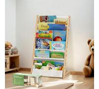 COSYLAND Bibliothèque pour Chambre d'enfant - Présentoir à 6 étages - en Tissu pour Tout-Petits - Convient pour la Chambre d'enfant et la crèche (45 cm, Jaune pin)