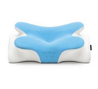 COSYLAND Oreiller Ergonomique Cervical, Oreiller Papillon à Mémoire de Forme pour Le Cou, Coussin Confortable pour Dormir sur Le Côté et sur Le Dos, Blue