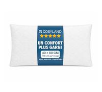 COSYLAND Oreillers Matelassés 40 x 80 cm (2 Pièces), Garnissage Alternative au Duvet, Oreillers Moelleux et Volumineux, Respirants et Faciles à Entretenir