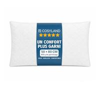COSYLAND Oreillers Matelassés 50 x 80 cm (2 Pièces), Garnissage Alternative au Duvet, Oreillers Moelleux et Volumineux, Respirants et Faciles à Entretenir