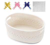 COSYLAND Panier cadeau et panier de rangement en coton mélangé avec nœud