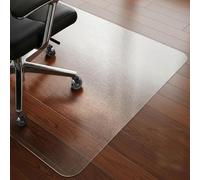 COSYLAND Tapis Chaise de Bureau Effet Givré, Protection Tapis de Sol Chaise Bureau Antidérapant, Protège-Parquet pour Sols Durs - 120 x 120 cm - 01