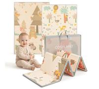COSYLAND Tapis d’éveil bébé pliable - Tapis bébé en mousse pour sol, tapis de jeux bébé et tapis enfant, tapis d’éveil évolutif pour enfants, 150 × 180 × 1 cm - Animal & Fox Bear