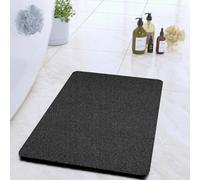 COSYLAND Tapis de Douche Antidérapant 40x60 cm - Tapis de Bain Sécurité Confortable en PVC Luffa - Séchage Rapide avec Trous de Drainage - pour Salle de Bain et Zones Humides - Découpable - Noir