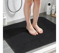 COSYLAND Tapis de Douche Antidérapant 80x80 cm - Surface Antiglisse en PVC Luffa - Hygiène Rapide & Drainage Efficace - pour Salle de Bain - Noir