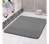 COSYLAND Tapis de Douche Antidérapant 80x80 cm - Tapis de Bain Sécurité Confortable en PVC Luffa - Séchage Rapide avec Trous de Drainage - pour Salle de Bain et Zones Humides - Découpable - Gris
