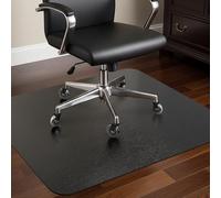 COSYLAND Tapis de Sol Bureau en PVC Noir 100 x 120 cm, Tapis Antidérapant pour Parquet et Sols Durs