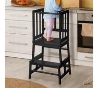 COSYLAND Tour d'observation Montessori Noir - Tour d'observation Certifiée CPC - Tour d'apprentissage en Bambou Naturel - Tour d Observation Enfant - Tour Montessori - Tour d'observation Enfant