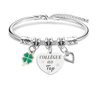 coTaSiEY Cadeau Collegue de Travail Femme, Cadeau Collegue Bracelet Collègue Amitié Cadeaux Merci Valentine Anniversaire Noel Paques Gourmette Cadeaux Original Idee Femme Accessoire