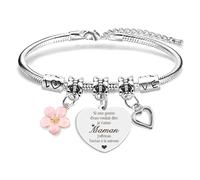 coTaSiEY Cadeau Fete des Meres, Cadeau Anniversaire Maman, Mere Mami Mère Bracelet Cadeaux Merci Valentine Anniversaire Noel Paques Gourmette Cadeaux Original Idee Femme Accessoire