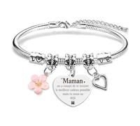 coTaSiEY Cadeau Fete des Meres, Cadeau Maman, Maman Mère Bracelet Fete des Meres Merci Mami Gourmette Valentine Anniversaire Noel Paques Cadeaux Original Idee Femme Accessoire