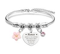 coTaSiEY Cadeau Fete des Meres, Cadeau Maman, Maman Mère Mami Bracelet Fete des Meres Merci Valentine Anniversaire Noel Paques Gourmette Cadeaux Original Idee Femme Accessoire