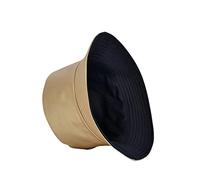 COTCLO Chapeau bob en simili cuir pour femme réversible et coton uni chapeau de soleil automne imperméable chapeau de pêcheur kaki