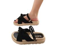 COTCLO Sandales d'été pour femme - Style féérique - Plateforme pour étudiante - Chaussures plates