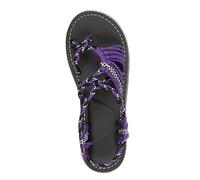 COTCLO Sandales d'été sandales d'été chaussures pour femme couleur assortie nœud de corde sandales confortables pour femme chaussures grande taille - violet, 35
