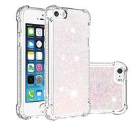COTDINFOR Compatible avec iPad Touch 7 Coque Liquide Cover Bling Briller Sparkle Floating Antichoc Protective Silicone TPU Étui Housse pour Touch 5/6 TPU Star Pink YBWTLS.