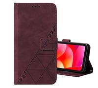 COTDINFOR Compatible with iPod Touch 7 Coque Style d'affaires Fermeture Magnétique Antichoc Housse Flip Étui Pochette avec Carte Cover pour iPod Touch 5/6 / 7 Business Style Red YBS.