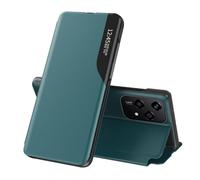 COTDINFOR Coque pour Huawei Honor 200 Lite Cover Clear View Étui Smart Window à Rabat en Cuir Flip Folio Stand Case Housse Support Pliable Antichoc Housse Cover pour Honor 200 Lite Cyan CC.