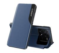 COTDINFOR Coque pour Xiaomi Mi POCO X6 Pro 5G Clear View Étui Smart Window à Rabat en Cuir Flip Folio Multi-Function Kickstand Support Pliable Antichoc Housse Cover pour Mi POCO X6 Pro 5G Bleu CC.