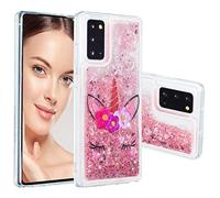 COTDINFORCA Case for Galaxy Note 20 Coque Liquide Cover Bling Glitter Sparkle Floating Antichoc Protective Étui Housse en Cuir Compatible pour Samsung Galaxy Note 20 Sleeping Beauty Unicorn XYLS.