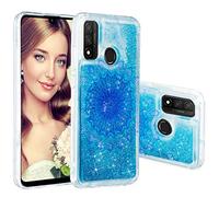 COTDINFORCA Case for Huawei P Smart 2020 Coque Liquide Cover Bling Glitter Sparkle Floating Antichoc Protective Étui Housse en Cuir Compatible pour Huawei P Smart 2020 Blue Totem XYLS.