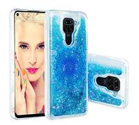 COTDINFORCA Case for Redmi Note 9 Coque Liquide Cover Bling Glitter Sparkle Floating Antichoc Protective Étui Housse en Cuir Compatible pour Xiaomi Redmi Note 9 Blue Totem XYLS.