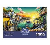 Côte au Coucher du Soleil Puzzle 1000 Pièces Difficile Puzzles pour Adults DIY Jigsaw Puzzle Casse-tête De Jeu Familial Jouets De Défi 70x50cm/1000pcs