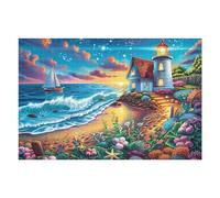 Côte aux rochers et récifs 1000 Pieces Casse-tête Amateur d'art en Carton Haute Densité Difficile Niveau Expert Décoration Murale Cadeau Fête des Pères Premium 1000 PCS