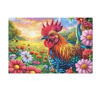 Côte dans Un Champ de Fleurs 1000 Pièces Puzzle Adolescent en Carton sans Déformation Difficulté Moyenne Activité Éducative Cadeau Noël Pas Cher Petit Prix 1000 PCS