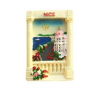 Cote d'Azur Aimant de réfrigérateur souvenir de voyage 3D Décoration magnétique autocollante peinte à la main