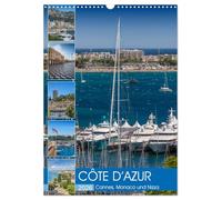 CÔTE D'AZUR Cannes, Monaco et Nice, Version française (Calendrier mural 2026 DIN A3 portrait), Calendrier CALVENDO mensuel