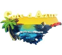 Côte d'Azur France France Aimant de réfrigérateur Aimant de réfrigérateur Décoration Aimant Autocollant Souvenir Résine Artisanat